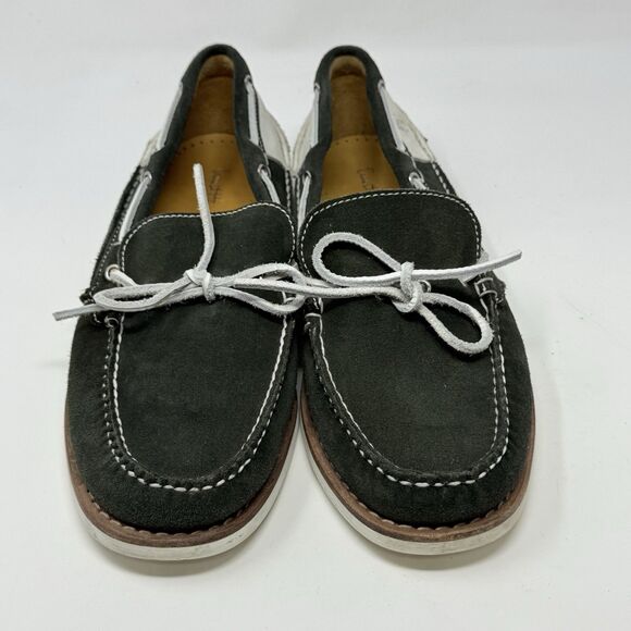 Ernest Hemingway Boat Deck Shoes Mens 12 M Green Suede White Leather Casual - Picture 5 of 15